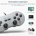8Bitdo SN30 PRO USB Wired Gamepad Joystick for Swith / Steam / PC(Grey) - Image 4