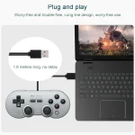 8Bitdo SN30 PRO USB Wired Gamepad Joystick for Swith / Steam / PC(Grey) - Image 5