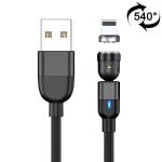 1m 3A Output USB to 8 Pin 540 Degree Rotating Magnetic Data Sync Charging Cable, 1m 8 Pin