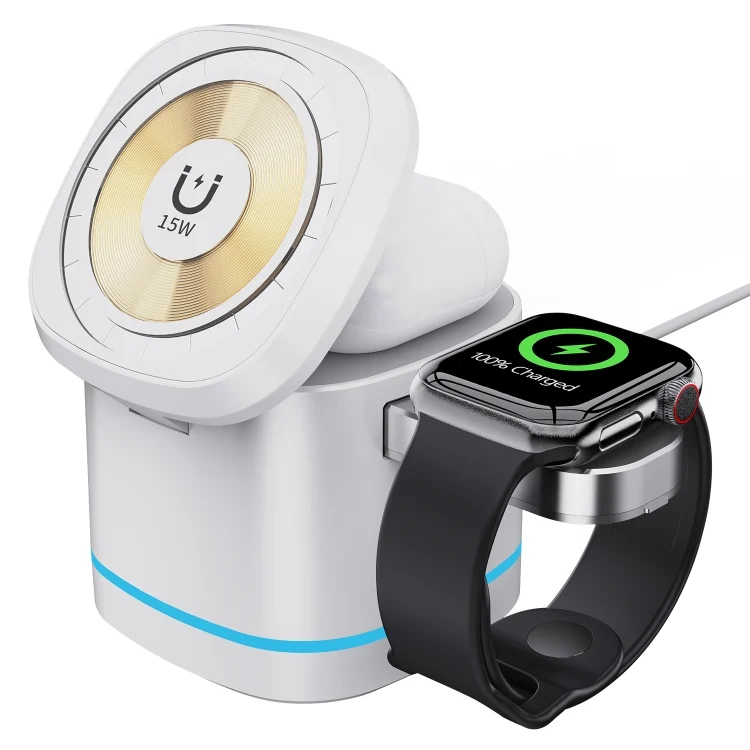 H32 15W 3 in 1 Magnetic Multifunctional Wireless Charger, H32 White, H32 Grey