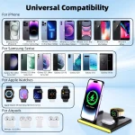 C27 15W 4 in 1 Foldable Magnetic Wireless Charger with Ambient Light, C27 - Image 11