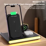 C27 15W 4 in 1 Foldable Magnetic Wireless Charger with Ambient Light, C27 - Image 4