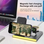 C27 15W 4 in 1 Foldable Magnetic Wireless Charger with Ambient Light, C27 - Image 5