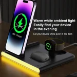 C27 15W 4 in 1 Foldable Magnetic Wireless Charger with Ambient Light, C27 - Image 6