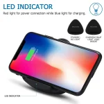 QK11 10W ABS + PC Fast Charging Qi Wireless Charger Pad, QK11 Black, QK11 Gold, QK11 Blue - Image 3