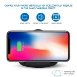 QK11 10W ABS + PC Fast Charging Qi Wireless Charger Pad, QK11 Black, QK11 Gold, QK11 Blue - Image 5