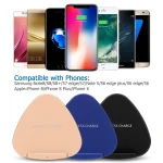 QK11 10W ABS + PC Fast Charging Qi Wireless Charger Pad, QK11 Black, QK11 Gold, QK11 Blue - Image 7