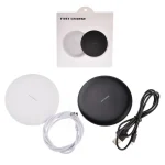 TOVYS-KC-N5 9V 1A Output Frosted Round Wire Qi Standard Fast Charging Wireless Charger, Cable Length: 1m, Frosted, Frosted White - Image 4