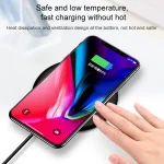 TOVYS-KC-N5 9V 1A Output Frosted Round Wire Qi Standard Fast Charging Wireless Charger, Cable Length: 1m, Frosted, Frosted White - Image 7