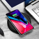 TOVYS-KC-N5 9V 1A Output Frosted Round Wire Qi Standard Fast Charging Wireless Charger, Cable Length: 1m, Frosted, Frosted White - Image 8