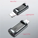 ROCK 2.1A Portable USB-C/Type-C to 8 Pin Audio Converter Earphone Adapter - Image 6