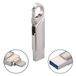 RQW-10F 2 in 1 USB 2.0 & 8 Pin 64GB Keychain Flash Drive - Image 2