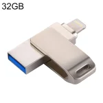 RQW-10G 2 in 1 USB 2.0 & 8 Pin 32GB Flash Drive, for iPhone & iPad & iPod & Most Android Smartphones & PC Computer