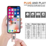 easyflash RQW-01B 3 in 1 USB 2.0 & 8 Pin & Micro USB 64GB Flash Drive(Silver) - Image 5