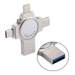 RQW-11S 4 in 1 USB 2.0 & 8 Pin & Micro USB & USB-C / Type-C 128GB Flash Drive - Image 3