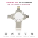 RQW-11S 4 in 1 USB 2.0 & 8 Pin & Micro USB & USB-C / Type-C 128GB Flash Drive - Image 5