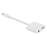 8 Pin Female + 3.5mm Audio Female to 8 Pin Male Charging & Listening Converter Adapter - Image 2