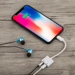 GL011 2 in 1 8 Pin Female + 3.5mm Female to 8 Pin Male Audio Charging Adapter - Image 6