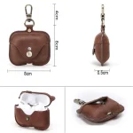 CF1108 For AirPods Pro Crazy Horse Texture Earphone Protective Leather Case with Hook, For AirPods Pro - Image 4