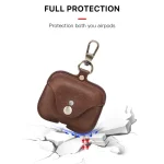 CF1108 For AirPods Pro Crazy Horse Texture Earphone Protective Leather Case with Hook, For AirPods Pro - Image 5