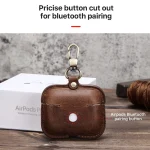 CF1108 For AirPods Pro Crazy Horse Texture Earphone Protective Leather Case with Hook, For AirPods Pro - Image 9