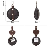 CF1042B For AirPods Pro Crazy Horse Texture Convenient Multifunction Earphone Protective Leather Case with Hook, For AirPods Pro Multifunction, For AirPods Pro Convenient - Image 4