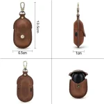 CF1109 For Galaxy Buds Crazy Horse Texture Clamshell Earphone Protective Leather Case with Hook, For Galaxy Buds - Image 5