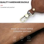 CF1109 For Galaxy Buds Crazy Horse Texture Clamshell Earphone Protective Leather Case with Hook, For Galaxy Buds - Image 9