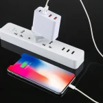 A3P 3A Max Output USB-C / Type-C + QC3.0 + Dual USB 4 Ports Wall Travel Charger, EU Plug - Image 6