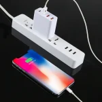 A3P 3A Max Output USB-C / Type-C + QC3.0 + Dual USB 4 Ports Wall Travel Charger, US Plug - Image 6