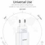 USAMS US-CC075 T18 2.1A Single USB Travel Charger, EU Plug, EU Plug - Image 4