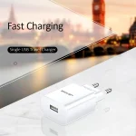 USAMS US-CC075 T18 2.1A Single USB Travel Charger, EU Plug, EU Plug - Image 6