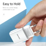 USAMS US-CC075 T18 2.1A Single USB Travel Charger, EU Plug, EU Plug - Image 8