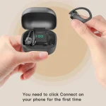 258 Wireless Ear-mounted Bluetooth Earphone with Charging Box & Digital Display, Support Touch & HD Call & Voice Assistant & NFC, MD03 Black, 258 White - Image 8