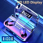 A9 TWS CVC8.0 and DSP Dual Noise Cancelling Bluetooth Earphone with Magnetic Charging Box & LED Digital Display, Support Touch & HD Call & Siri & Power Bank, A9 - Image 4