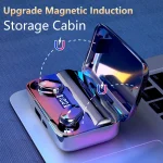 A9 TWS CVC8.0 and DSP Dual Noise Cancelling Bluetooth Earphone with Magnetic Charging Box & LED Digital Display, Support Touch & HD Call & Siri & Power Bank, A9 - Image 5