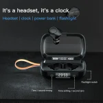 A13 TWS CVC8.0 and DSP Dual Noise Cancelling Touch Bluetooth Earphone with Charging Box, Support LED Digital Display & Clock & Flashlight & HD Call & Siri & Power Bank, A13 - Image 11