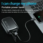 A13 TWS CVC8.0 and DSP Dual Noise Cancelling Touch Bluetooth Earphone with Charging Box, Support LED Digital Display & Clock & Flashlight & HD Call & Siri & Power Bank, A13 - Image 12