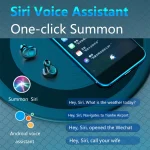 A13 TWS CVC8.0 and DSP Dual Noise Cancelling Touch Bluetooth Earphone with Charging Box, Support LED Digital Display & Clock & Flashlight & HD Call & Siri & Power Bank, A13 - Image 15