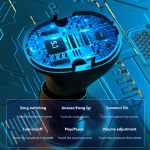 A13 TWS CVC8.0 and DSP Dual Noise Cancelling Touch Bluetooth Earphone with Charging Box, Support LED Digital Display & Clock & Flashlight & HD Call & Siri & Power Bank, A13 - Image 8