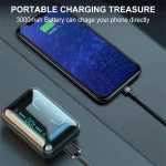 F9-5 Intelligent Noise Cancelling Touch Bluetooth Earphone with Charging Box, Supports Three-screen LED Power Display & HD Call & Power Bank & Siri, F9-5 Black, F9-5 White - Image 8