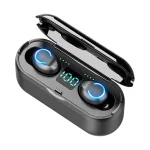 F9-8 TWS CVC8.0 Noise Cancelling Touch Mini Bluetooth Earphone with Charging Box, Support Three-screen LED Power Display & Mobile Phone Holder & Call & Voice Assistant, F9-8