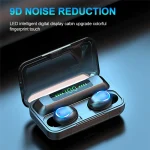 F9-9 TWS CVC8.0 Noise Cancelling Bluetooth Earphone with Charging Box, Support Touch Lighting Effect & Three-screen LED Power Display & Power Bank & Mobile Phone Holder & HD Call & Voice Assistant... - Image 3