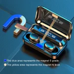 F9-5C Jerry Solution Touch Bluetooth Earphone with Magnetic Charging Box, Support Three-screen LED Power Display & Power Bank & Call & Siri & Hand Strap, F9-5C Jerry - Image 9