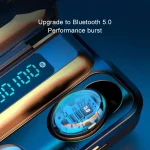 F9-5C Four-bar Breathing Light + Digital Display Noise Reduction Bluetooth Earphone with Hand Strap, F9-5C Four-bar Light with Strap Black, F9-5C Four-bar Light with Strap White - Image 12
