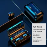 F9-5C Four-bar Breathing Light + Digital Display Noise Reduction Bluetooth Earphone with Hand Strap, F9-5C Four-bar Light with Strap Black, F9-5C Four-bar Light with Strap White - Image 9