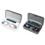 F9-5C Three-screen Digital Display Noise Reduction Bluetooth Earphone, F9-5C without Strap Black, F9-5C without Strap White - Image 2