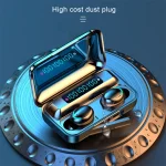 F9-5C Three-screen Digital Display Noise Reduction Bluetooth Earphone, F9-5C without Strap Black, F9-5C without Strap White - Image 10