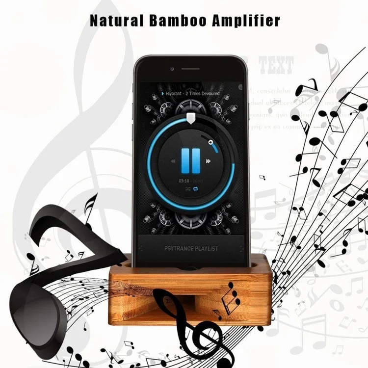 IPXS2350_5.webp HQ-J101 Universal Bamboo Phone Desktop Stand Holder for Smart Phones within 5.5 inches - Image 6