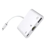 8 Pin to RJ45 1000Mbps Network Adapter + Charging Port + Camera USB Read Multi-function Converter - Image 2